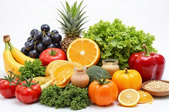 Abstrakte Darstellung von gesunden Lebensmitteln